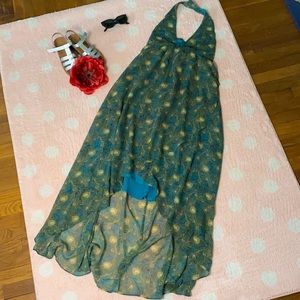 Liberty of LondonTarget Peacock Halter dress Large